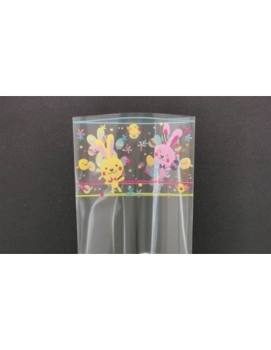 Sachet fond plat motif Pâques Funambule - 100 x...