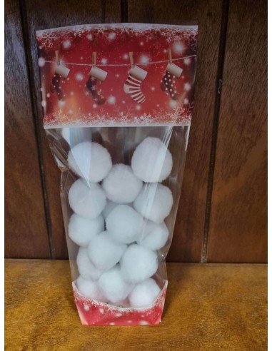 Sachet fond carton motif CALZINI - 120 x 260 mm...