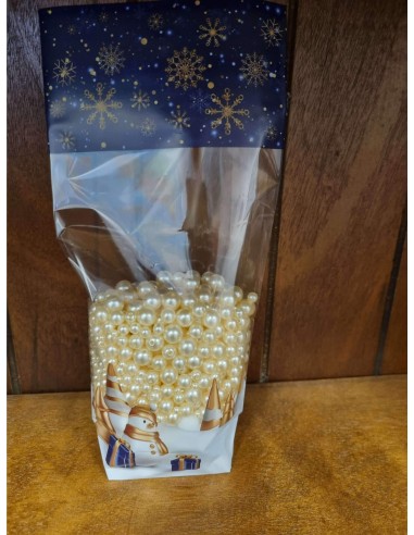 Sachet fond carton motif Nuit de Noël - 170 x...