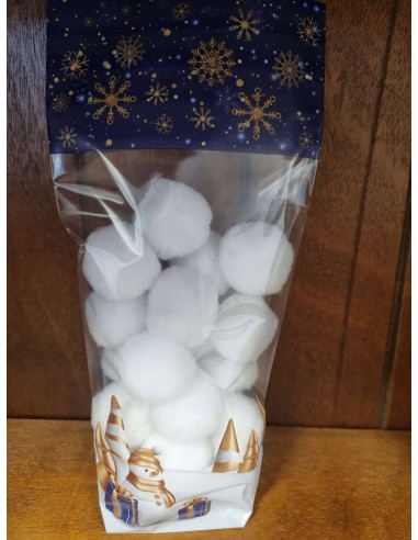 Sachet fond carton motif Nuit de Noël - 170 x...