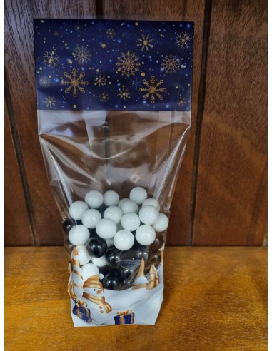 Sachet fond carton motif Nuit de Noël - 170 x...
