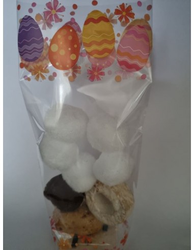 Sachet fond carton motif Pâques FIORI - 100 x...