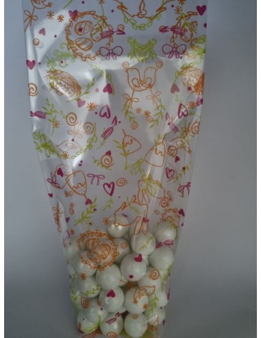 Sachet fond carton motif Pâques SPRINGS - 140 x...