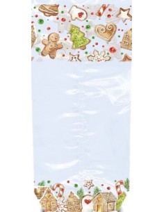 Sachet fond plat motif Noël...