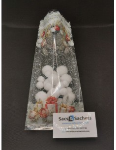 Sachet fond plat motif Noël...