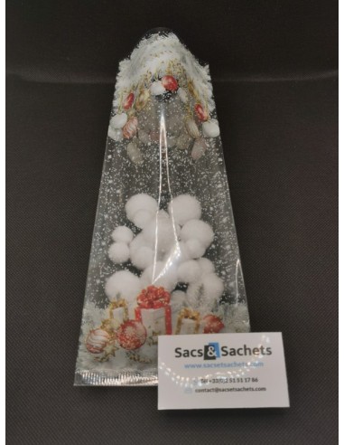 Sachet fond plat motif Noël...