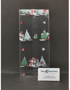 Sachet fond plat motif Noël... 2