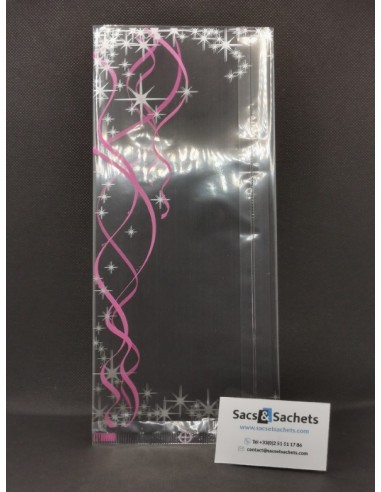 Sachet fond plat motif Noël Cosmos - 120 x 260...