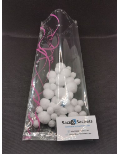 Sachet fond plat motif Noël Cosmos - 120 x 260...