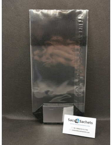 Sachet fond carton imprimé dentelle noire - 120...