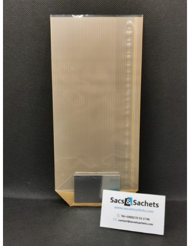 Sachet fond carton imprimé Kraft - 120 x 260 mm...