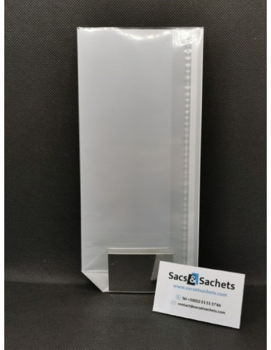 Sachet fond carton imprimé nacré blanc - 120 x...