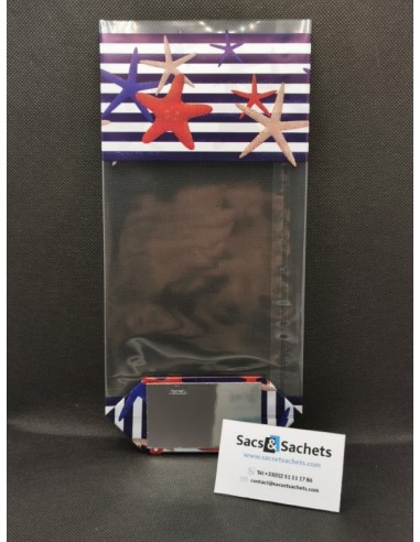 Sachet fond carton motif Régional Océane - 100...