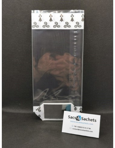 Sachet fond carton motif Régional Bretagne -...