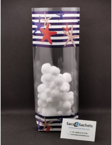 Sachet fond carton motif Régional Océane - 120...