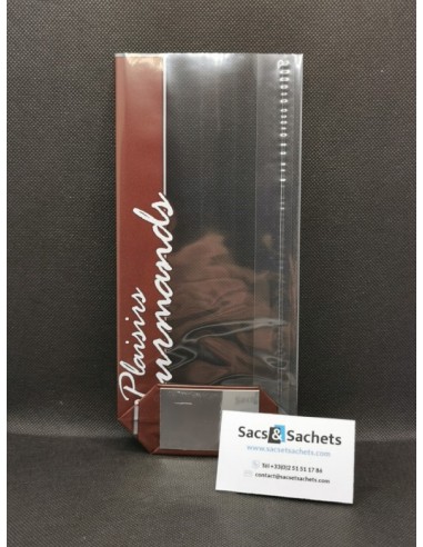 Sachet fond carton "Plaisirs Gourmands" Cacao -...