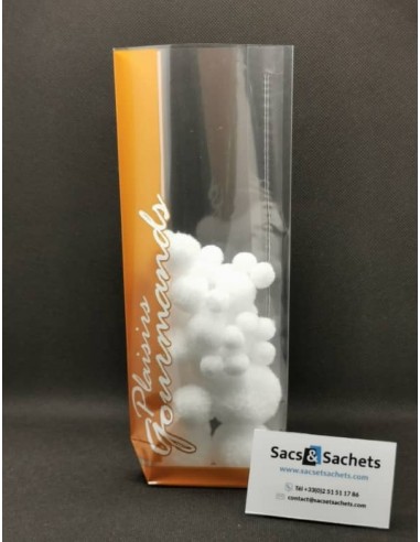 Sachet fond carton "Plaisirs Gourmands" Caramel...