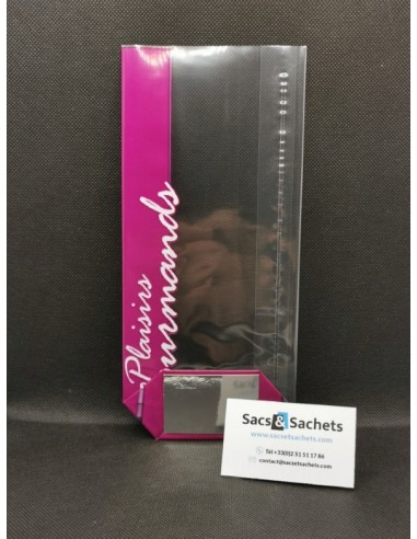 Sachet fond carton "Plaisirs Gourmands" Cassis...
