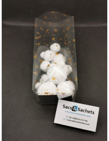 Sachet fond carton motif Noël STARS - 120 x 260...