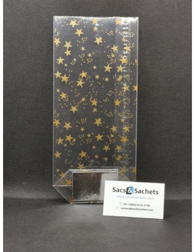 Sachet fond carton motif Noël STARS - 120 x 260...