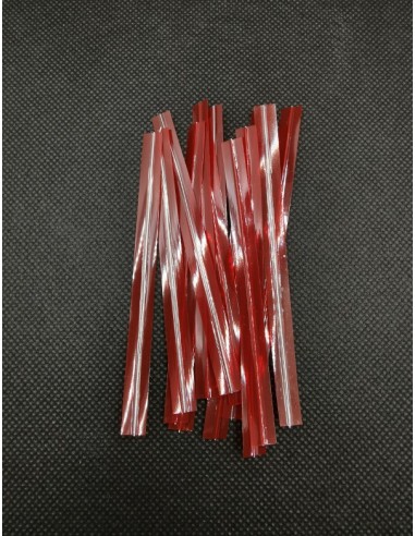 Twist de fermeture Rouge - 7 mm x 90 mm - Boite...