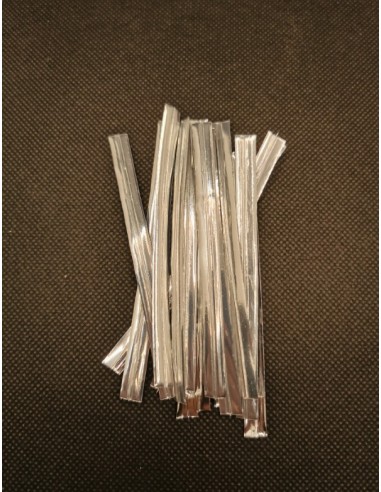 Twist de fermeture Argent - 7 mm x 90 mm -...