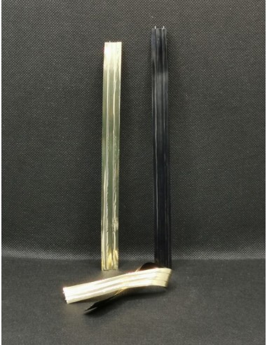 Clip de fermeture Noir/Or - 14 mm x 220 mm -...