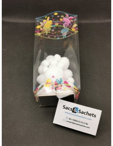 Sachet fond carton motif Pâques Funambule - 100...