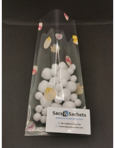 Sachet fond plat motif Pâques Caliméro - 100 x...