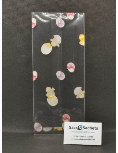 Sachet fond plat motif Pâques Caliméro - 170 x...