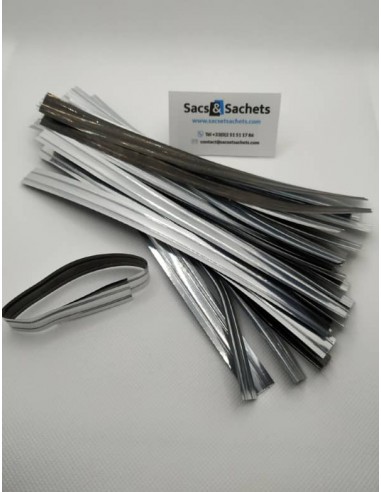 Clip de fermeture Noir/Argent - 14 mm x 220 mm...