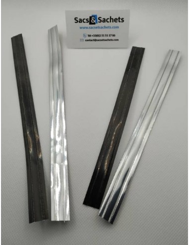 Clip de fermeture Noir/Argent - 14 mm x 180 mm...