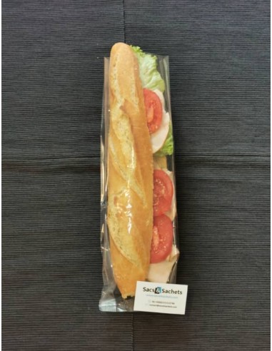 Sac sandwich neutre - 100 x 340 mm _ soufflets...