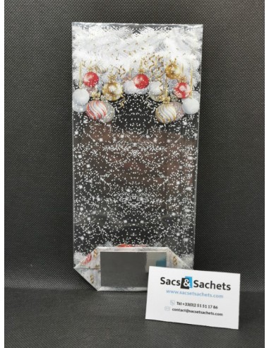 Sachet fond carton motif Noël Célébration - 120...