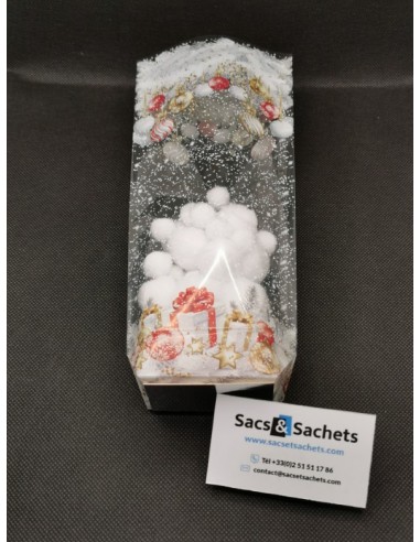 Sachet fond carton motif Noël Célébration - 120...