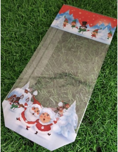 Sachet fond carton motif Noël Boréal - 120 x...
